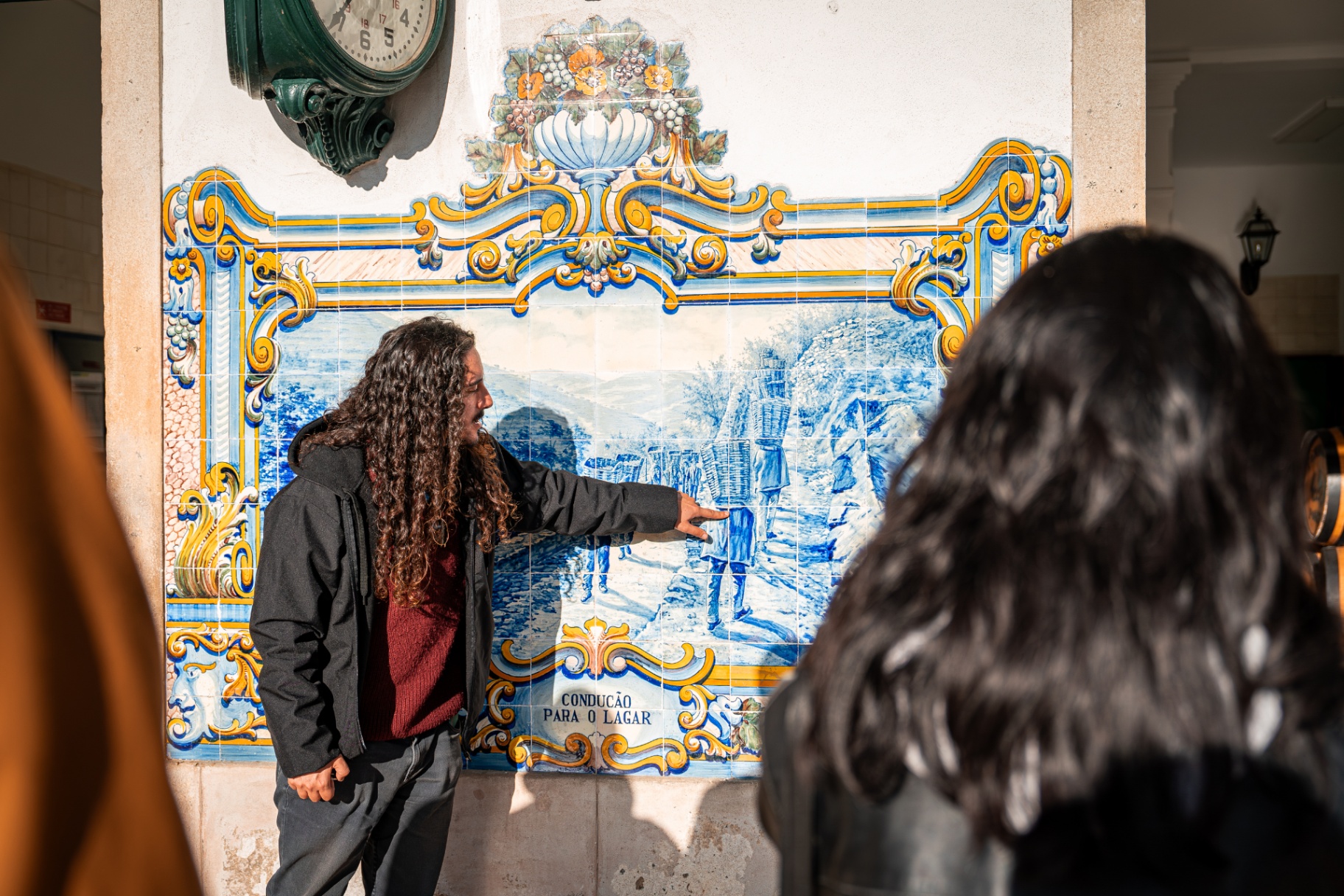 Pinhão train station azulejo tile panels in the Douro Valley